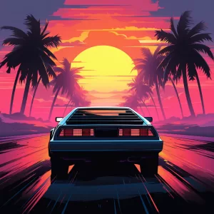 This is a cover image for the Synthwave 1 collection on Free Trax